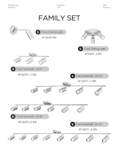 LED Track Lighting Fixture (Kaleidoscope, Brushed Nickel / 31.8", 1-light)
