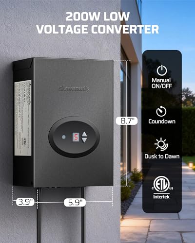 200W Low Voltage Landscape Transformer (Photocell Sensor Transformer)