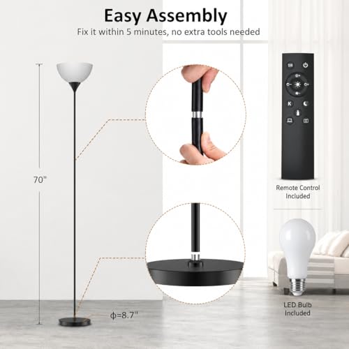 Floor Lamp Remote Control (Matte Black)