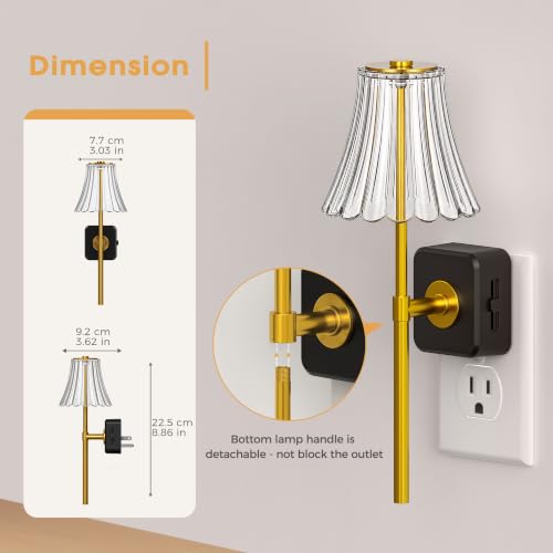 LED Night Lights Plug into Wall (Clear / 2 Pack)