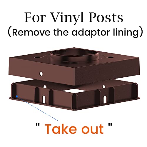 Solar Post Cap Lights Outdoor 2 Modes (Brown / 10 Pack)