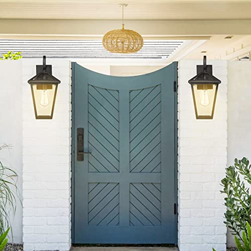Outdoor Light Fixtures Wall Mount (Black - 1 PACK / Medium)
