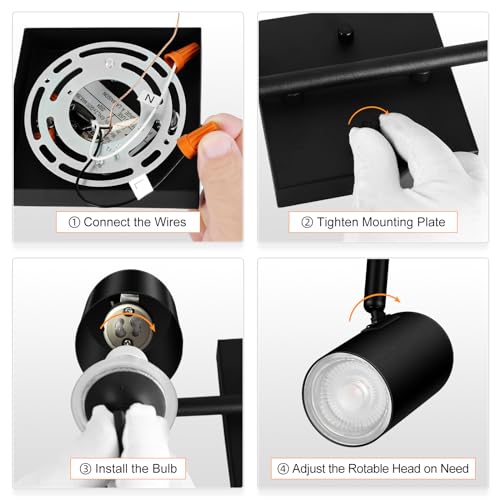 2 Light Track Lighting Kit (2 light-black)