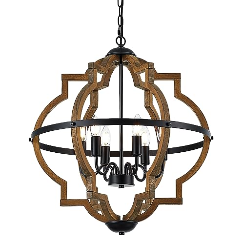 Farmhouse Wood Pendant Light