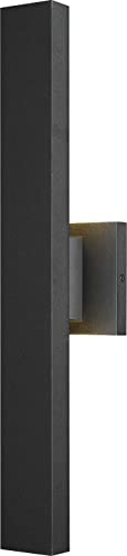 576S-2-BK-LED Edge Outdoor Wall Sconce, 2-Light 20 Total Watts, Black