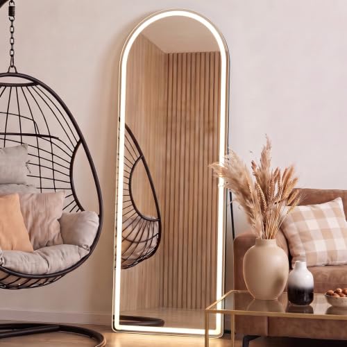 26"x71" Arched Full Length Mirror with Lights (Elegant Led-white Arched / 71"L x 26"W)