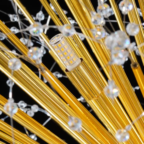 63" Gold Dandelion Crystal Chandelier (Gold-7(63''))