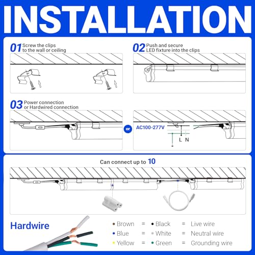 T5 3FT LED Shop Light (5000k Daylight White / 3 Feet)