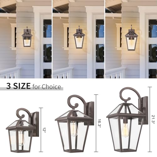 Outdoor Light Fixtures Wall Mount (Oil-Rubbed Bronze-1 PACK / Medium)