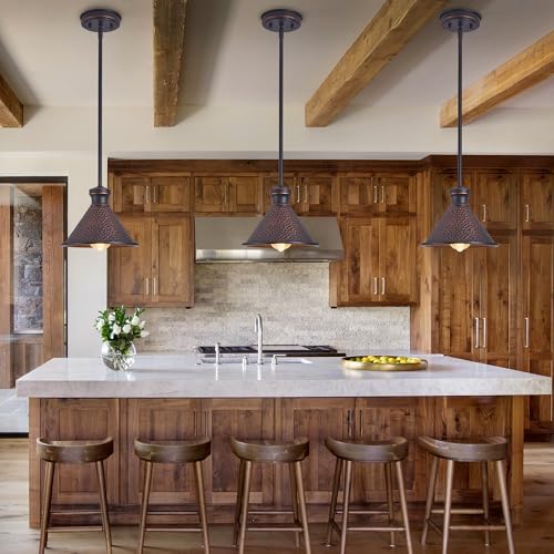 Industrial Pendant Light 2 Pack (2 Pack Oil-Rubbed Bronze (Max 58Inch H))