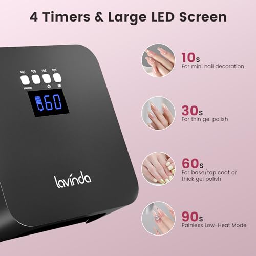 Cordless LED Nail Lamp (Black)