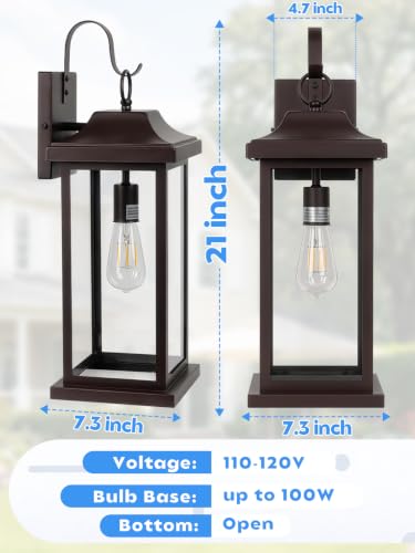 Extra Large Oil Rubbed Bronze Outdoor Lights for House 21โ (Bronze / 21 Inch)