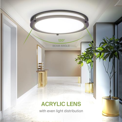 LED 18" Round Flush Mount Lighting (Oil-Rubbed Bronze)