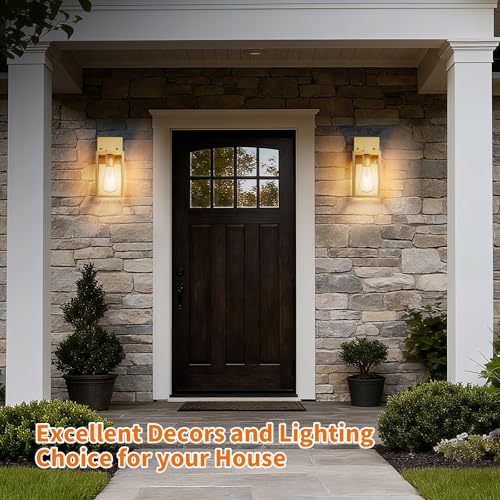 Outdoor Light Fixtures Wall Mount (Gold / 10.24'')