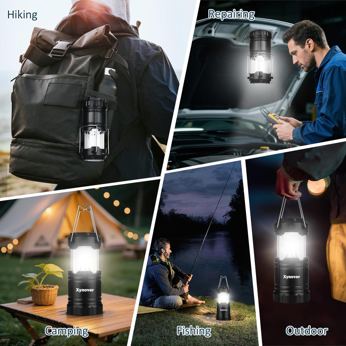 4 Pack Solar Camping Lanterns