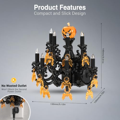 Night Lights Plug Into Wall (Halloween Chandelier / 2 Pack)