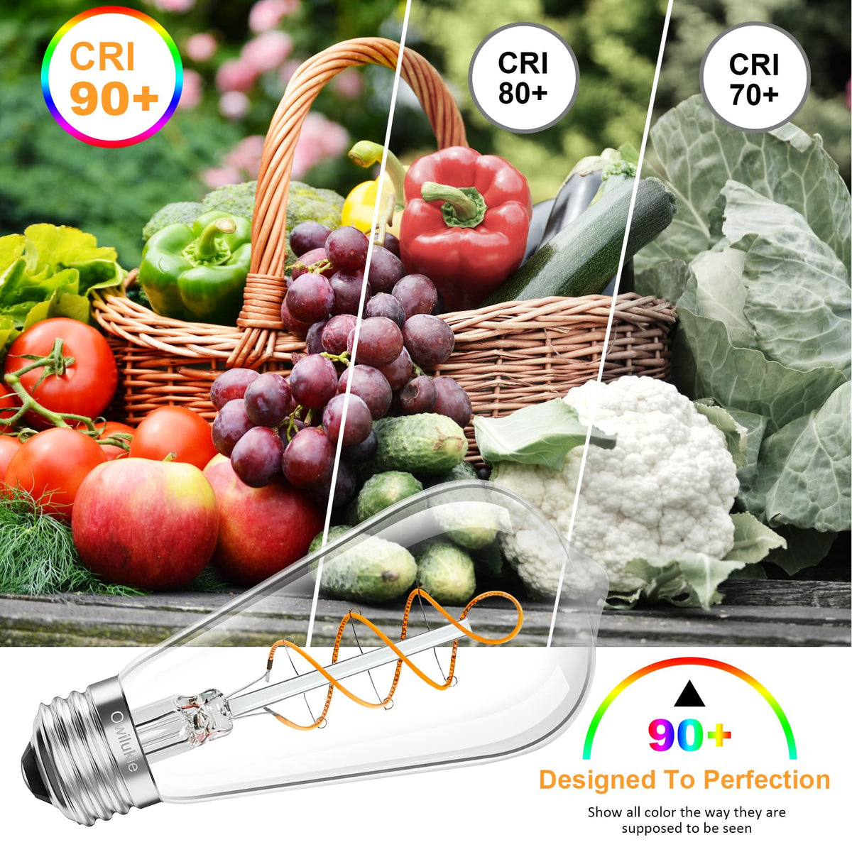 ST64 E26 LED Bulb 4W Equivalent 40 watt Edison Bulbs (Clear 4w-2700k 4pcs)