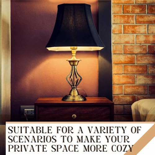 Set of 2 Bell Lamp Shade 7.5" Top x 12" Bottom x 10.25" High (7.5" Top x 12" Bottom x 10.25" High / Black)