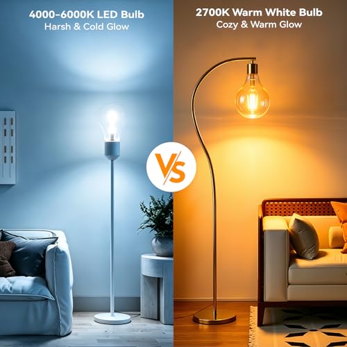 G125 Large LED Globe Light Bulbs 60 Watt Equivalent (Amber)
