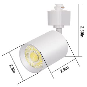 16 Pack 10W Dimmable LED Track Lighting Heads H Type Track Light Replacement Fixtures Bright 3000K Warm White Ceiling Spotlight for Accent Task Art (White / 3000K)