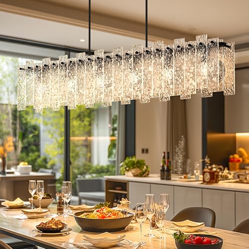 Modern Black Rectangle Chandelier