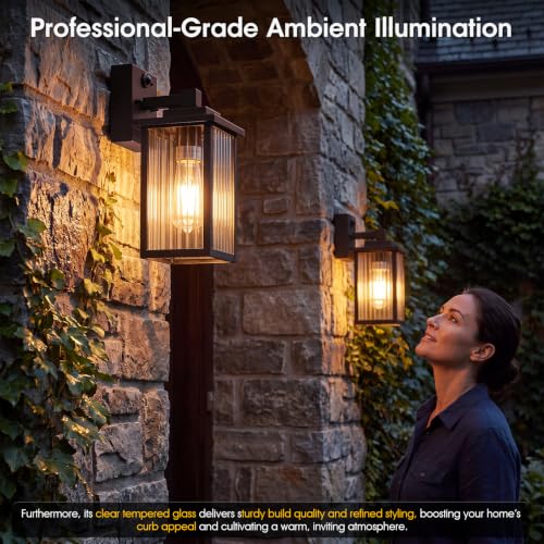 2 Pack Motion Sensor Wall Light (Oil-Rubbed Bronze / 10.6''-2 Pack)