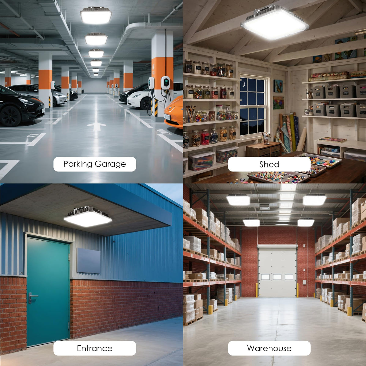 LED Canopy Lights (100W 4Pack)