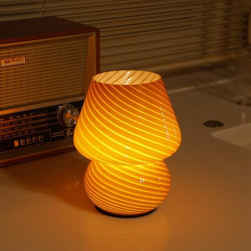 Battery Operated Mushroom Lamp (Orange)