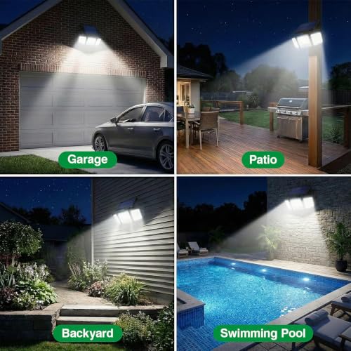 Solar Outdoor Lights Motion Sensor (Cool White / 5 Pack)