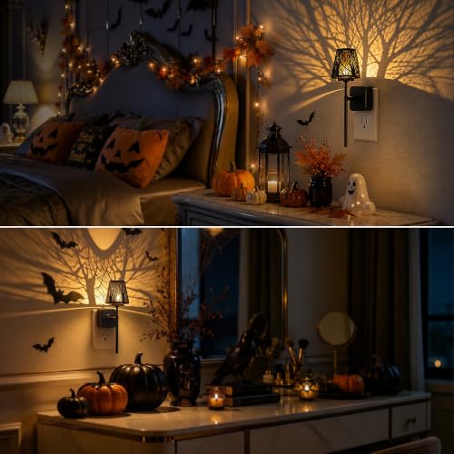 Plug in Night Light Dimmable Metal Crafted Night Light 3000K Warm (Matte Black / 1 Pack)