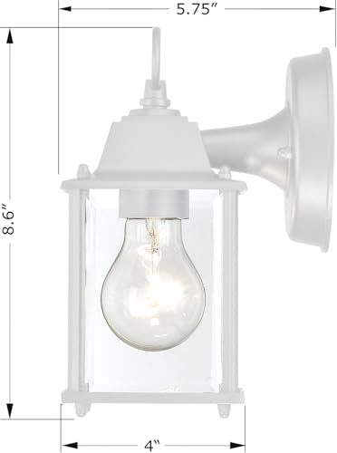 4 Packs White Outdoor Wall Lantern (4 Pack / White)
