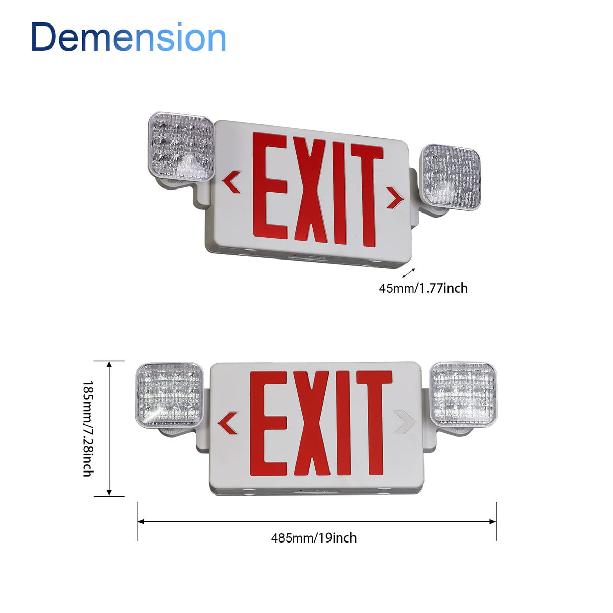 Exit Sign Combo with Steel Cage (Exit Sign Combo with Square Head)