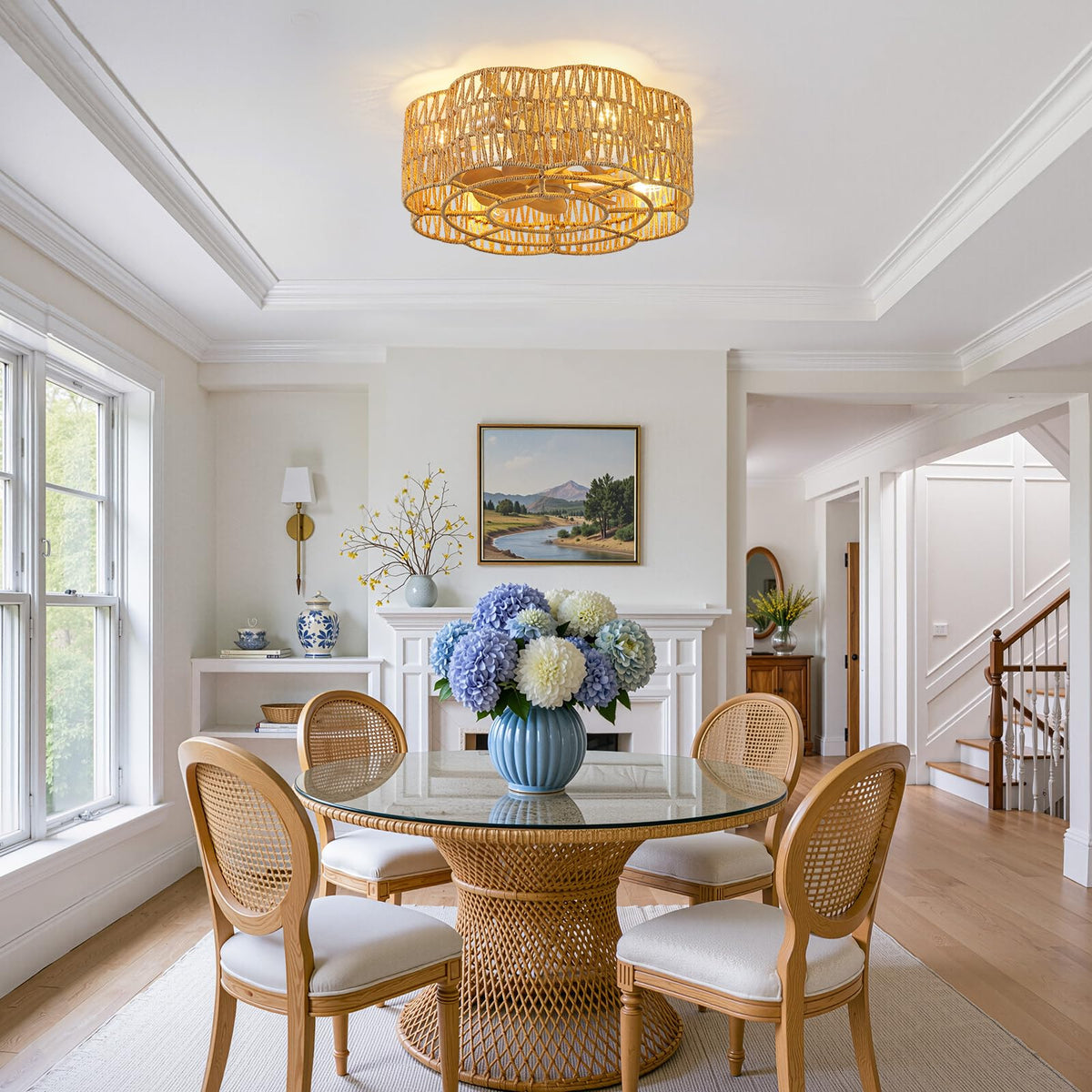 Boho Ceiling Fans with Lights (19.8 inch)