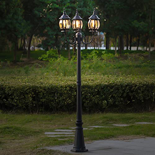 LED Outdoor Post Light with Triple (3 Oval Head +Post)