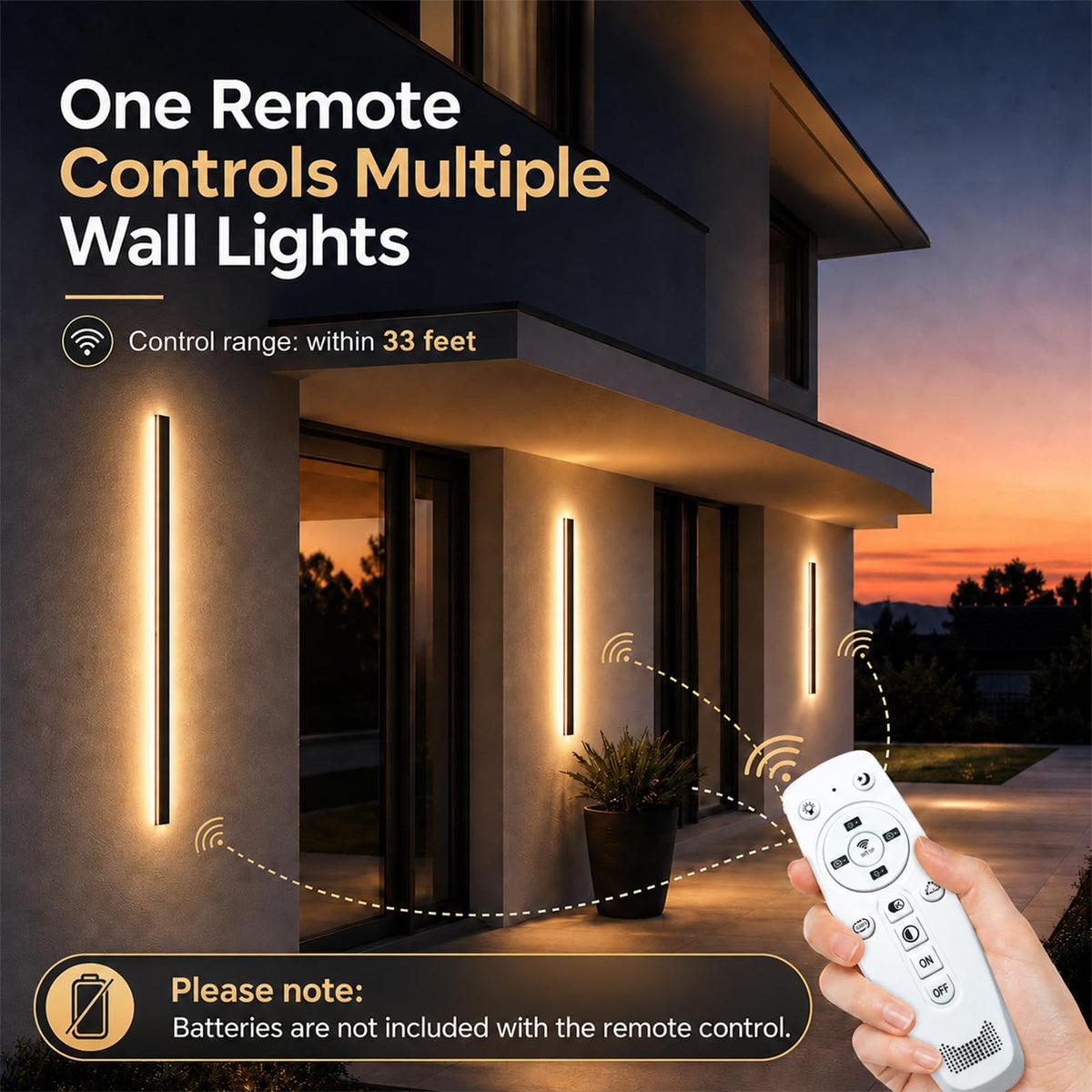 2 Pack 59In Modern Outdoor Wall Light (Dimmable / 2pack-59inch*2inch)