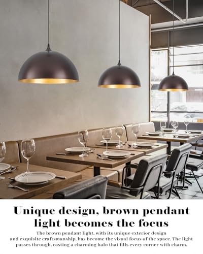 Bronze Pendant Lights Kitchen Island (Bronze+Gold / 16"x2)