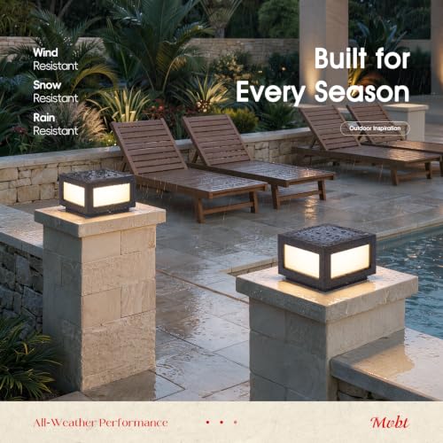 8×8 Solar Post Lights (8" Square – 5.3" H)