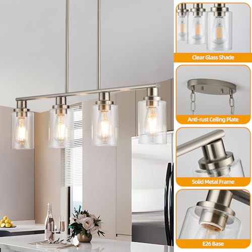 Kitchen Island Lighting (4-Light / Brushed Nickel)