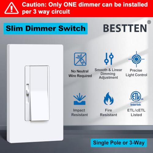 10 Bulk Slim Dimmer Light Switch