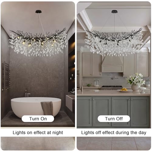 Vintage Chandeliers for Dining Room (Black / A-L47 Inch)
