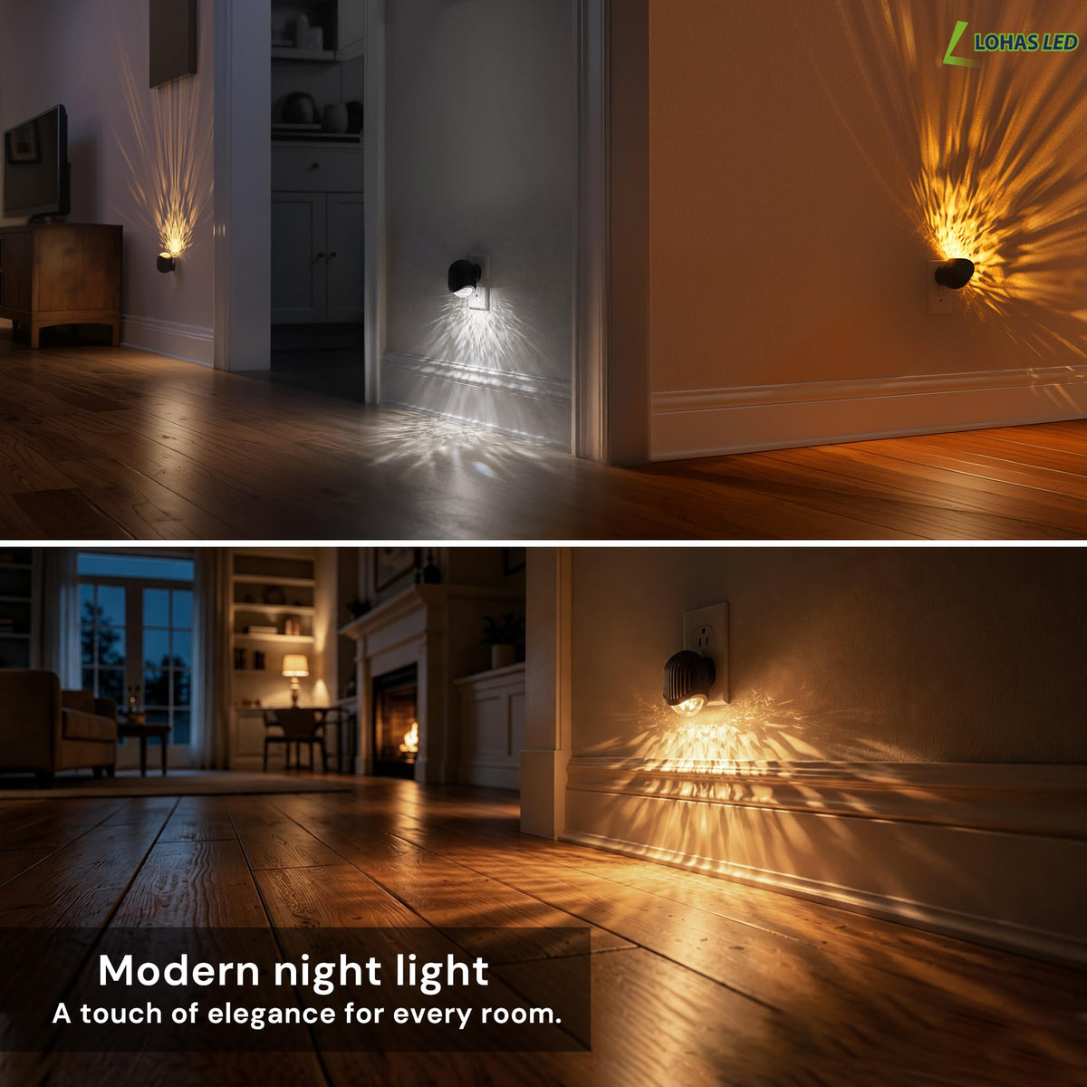 Night Lights Plug into Wall (whale-3CCT / 4 Pack)