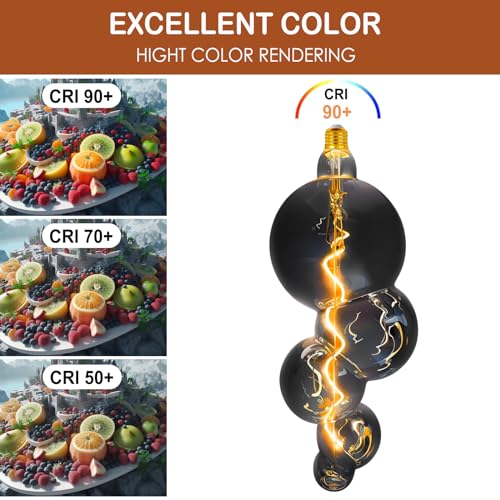 4W Filament 2700K Warm Lights (Special Electroplated Huge Bubble(dimmable))