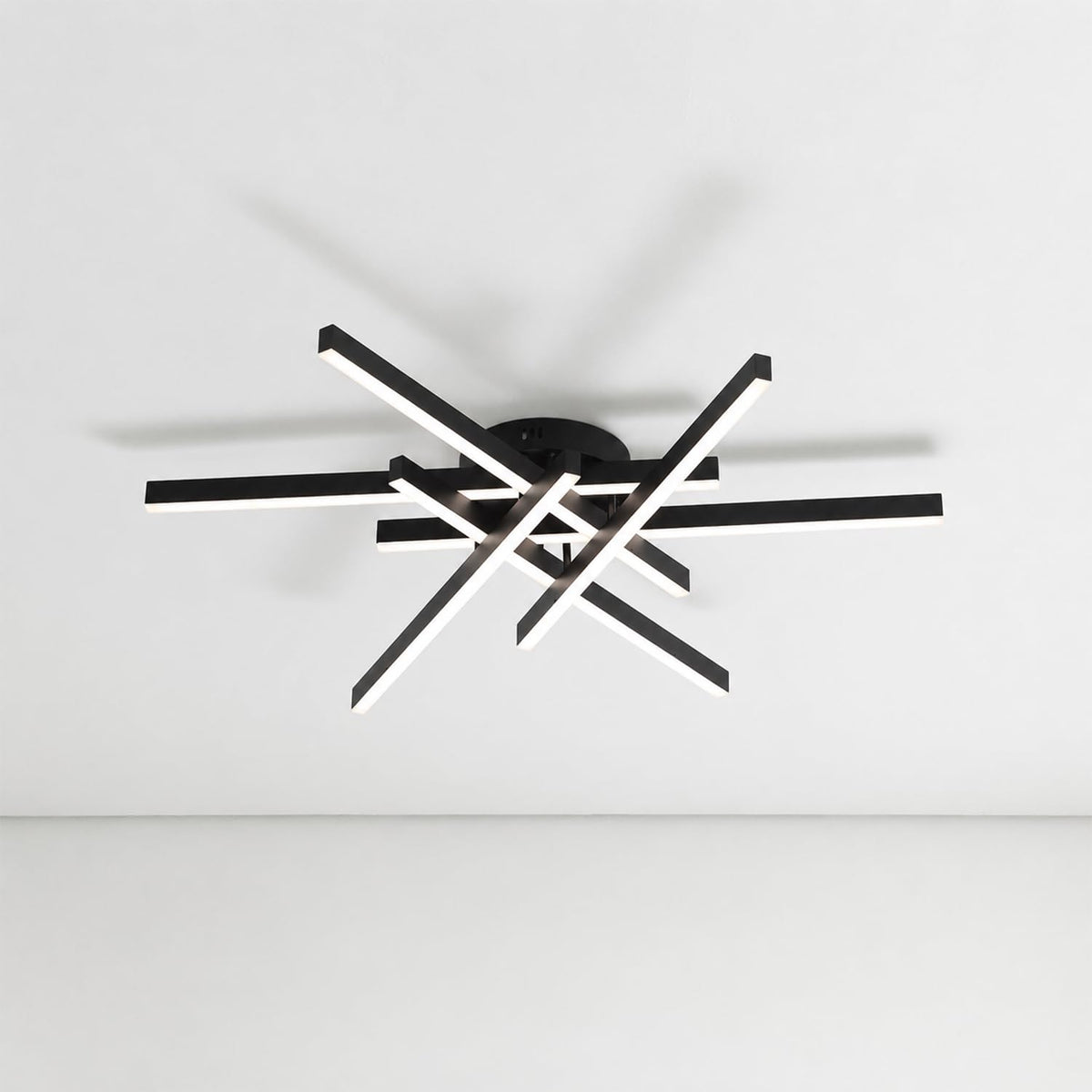 Semi Flush Mount Modern Light Fixture (Black (6-Lights))