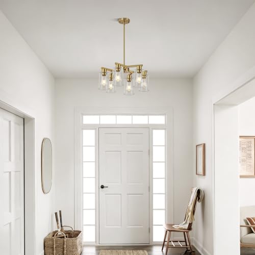 6 Light Brushed Gold Chandelier for Dining Room (Gold / 6-Lights/D20 '')