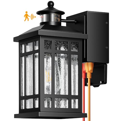 Motion Sensor Outdoor Lights with GFCI (Black / Motion Sensor 1-Pack)