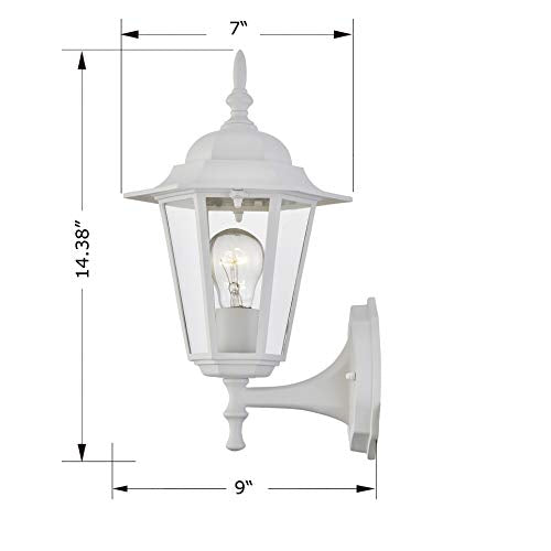White Outdoor Wall Lantern (1 Pack / White)