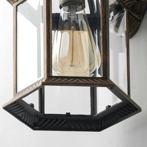 15.5" Outdoor Porch Sconce Lights (Brass / 15.5-inch)