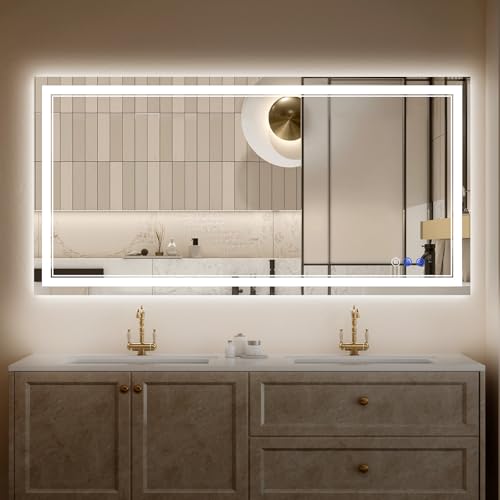40"x55" LED Bathroom Mirror with Lights (40"L x 55"W)