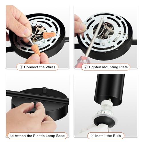 Black Track Lighting Ceiling (Black / 11.8" 2 Light Track Light)