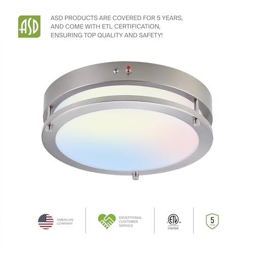 LED 16" Round Flush Mount Lighting (Brushed Nickel)